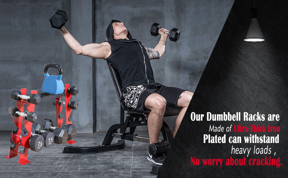 ALABX Dumbbell Rack,Small Dumbbell Storage Rack,Weight Stand with 2