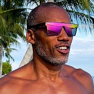 Polarized pink sunglasses for women mirrored UV protection men trendy sport fashion square retro