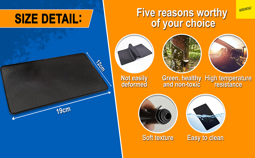 karomouj Rubber Kma284 Car Dashboard Anti Slip Car Pad Non Slip