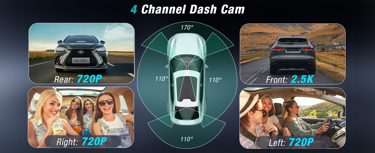 4 Channel Dash Cam
