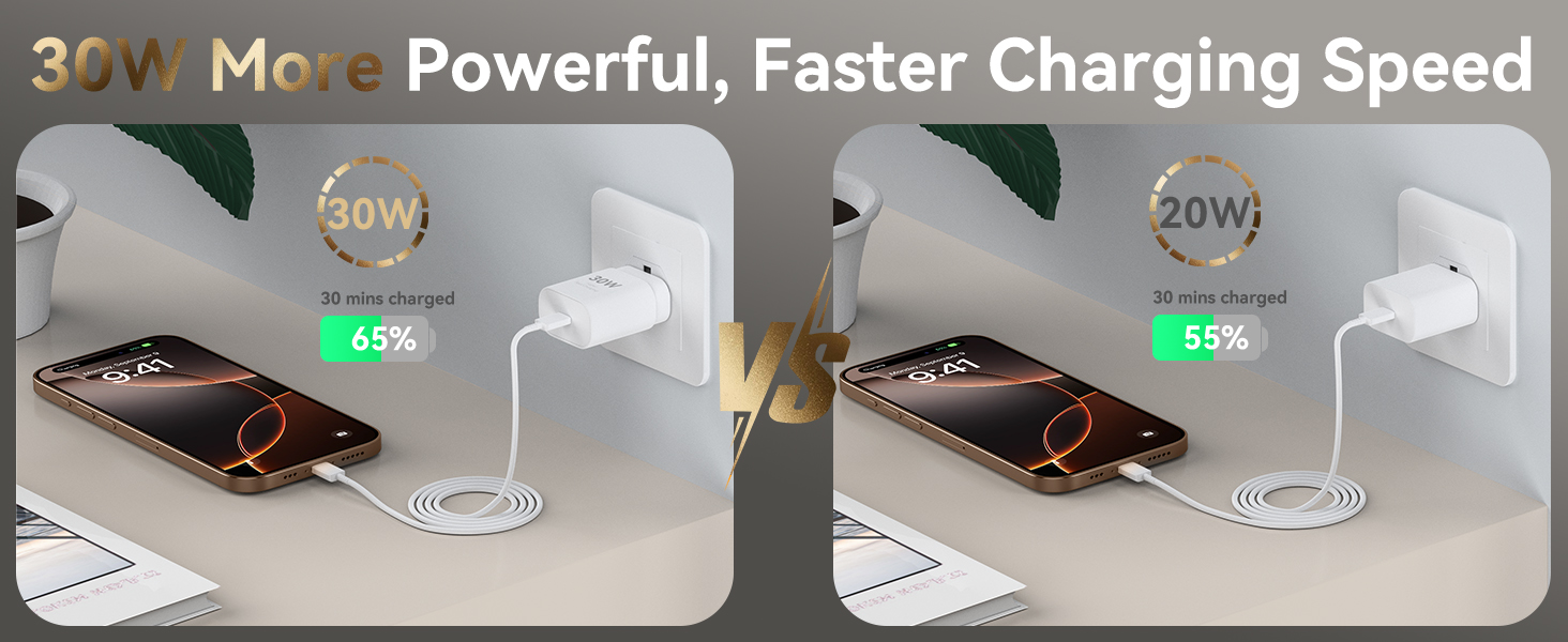 iPhone 16 Pro Max Charger Fast Charging, 30W iPhone 16 USB C Charger 10FT Extra Long