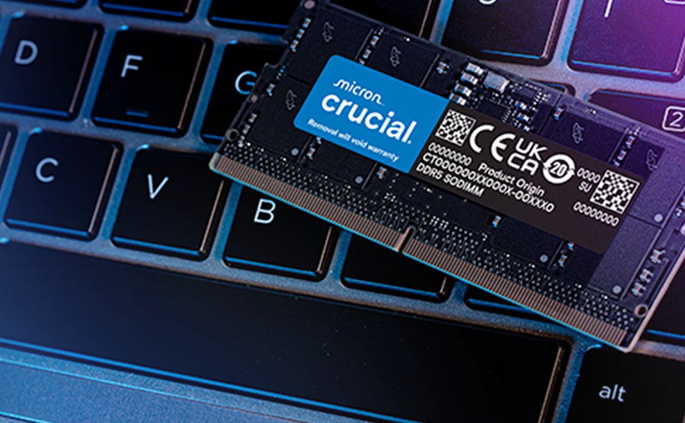 Crucial 16GB DDR5 RAM, 5600MHz (or 5200MHz or 4800MHz) Desktop