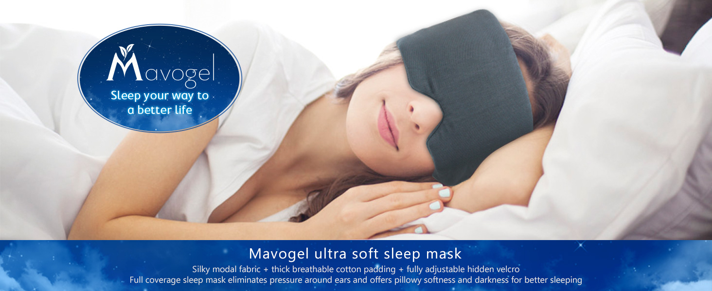 Mavogel Sleep Eye Mask Skin Friendly Modal Material & Light Blocking