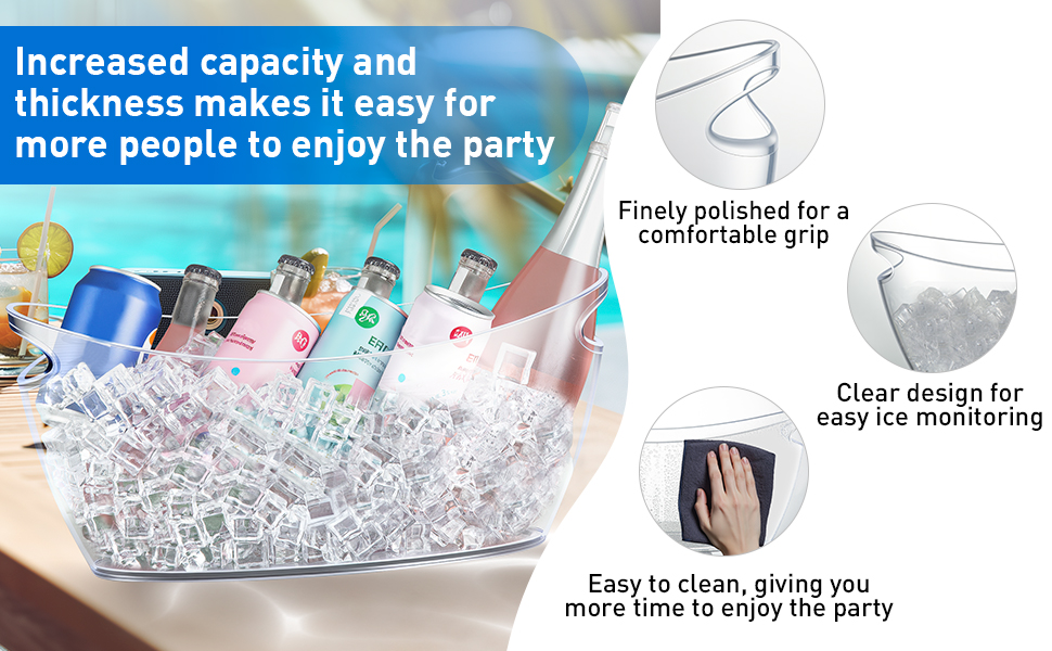 clear champagne bucket