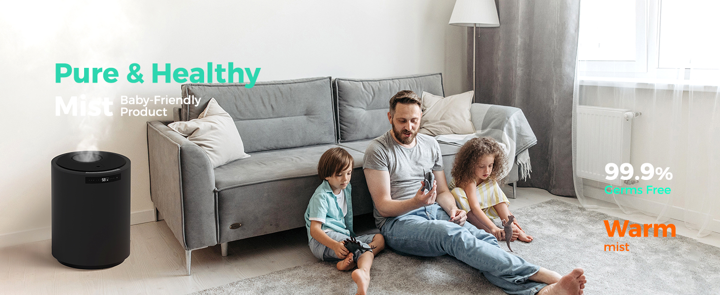 Humidifiers for Large Room, Y&O 10L Steam Whole House Humidifier with Auto Shut Off, Filterless