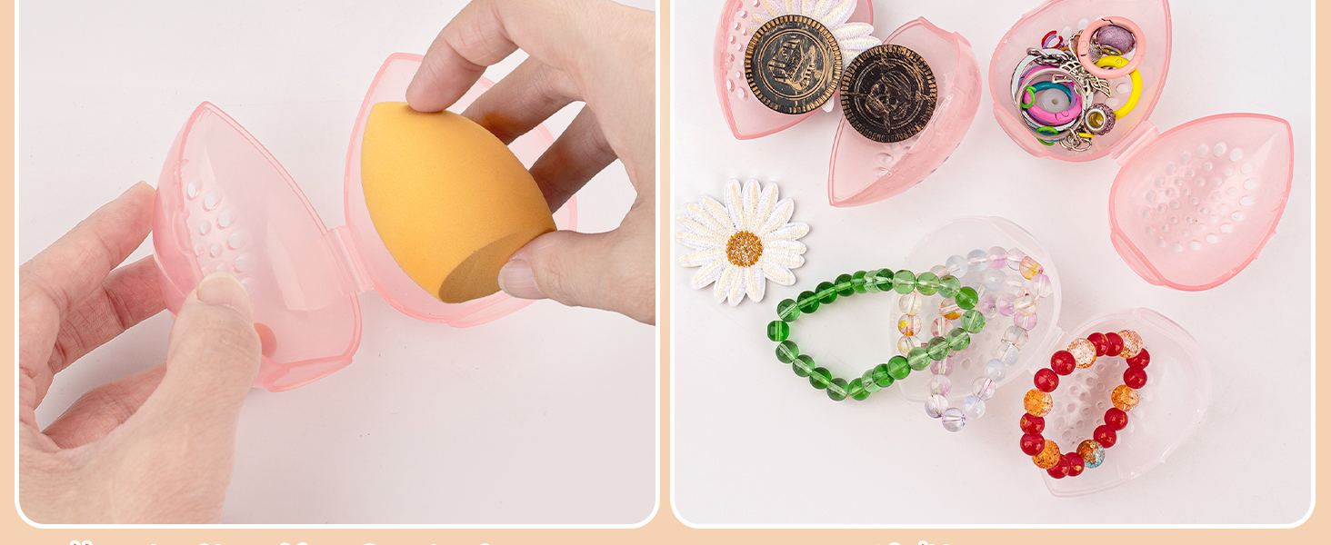 Breathable Makeup Sponge Case Protective Plastic