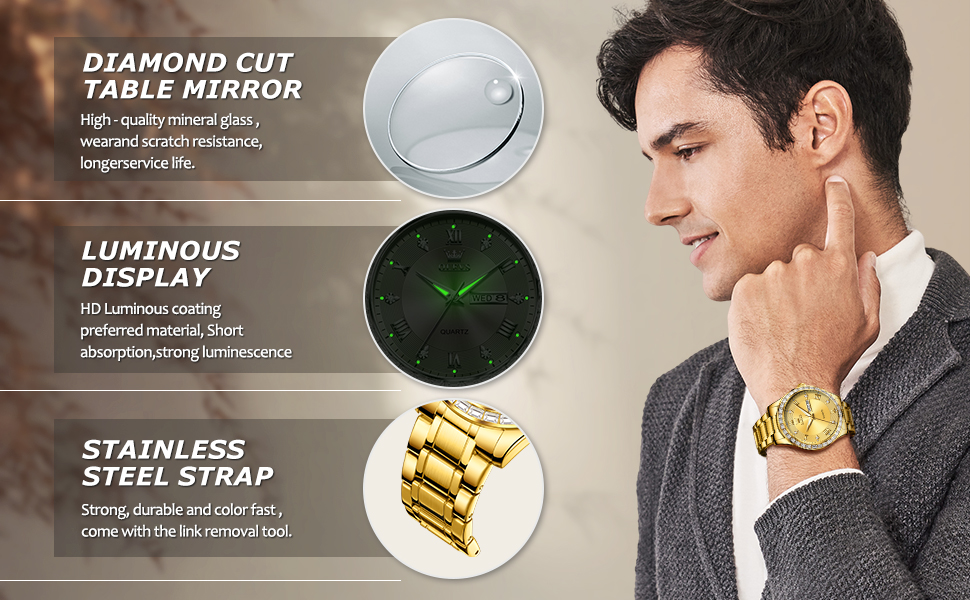 diamond watch for men,mens gold dress watch,Fashion watches for men