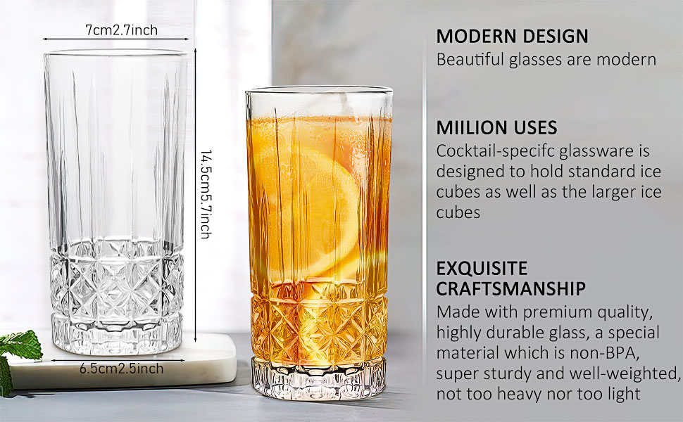 glasses drinking set glass cups cocktail glasses drinking glasses glassware highball glasses