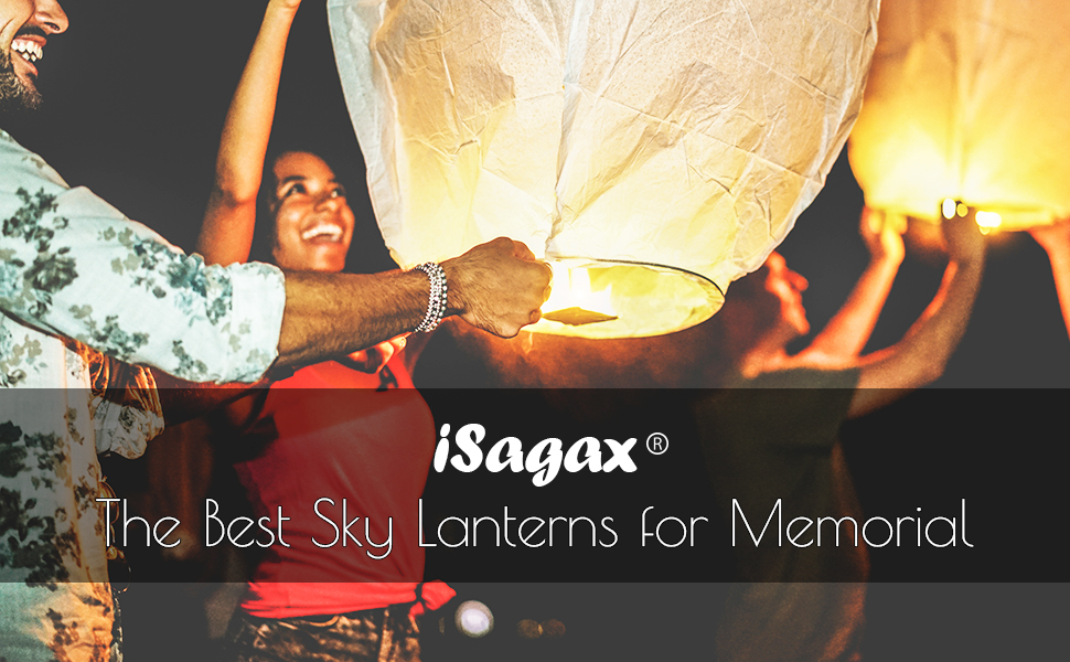 10 Pack Chinese Lantern, Sky Lanterns, Biodegradable Memorial Fire