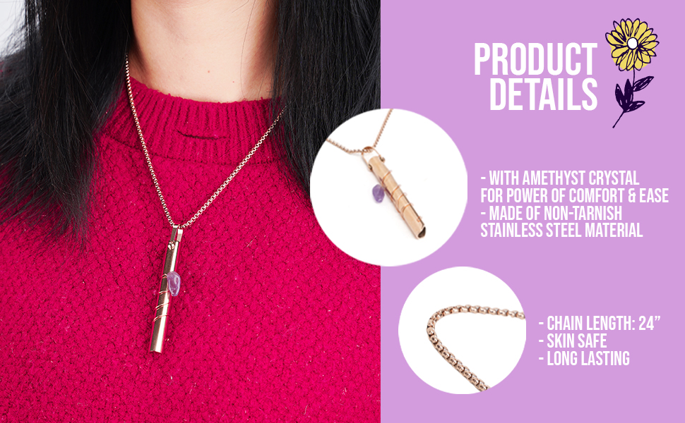 komuso breathing necklace,magnifying glass necklace,necklace men,rose gold chain necklace