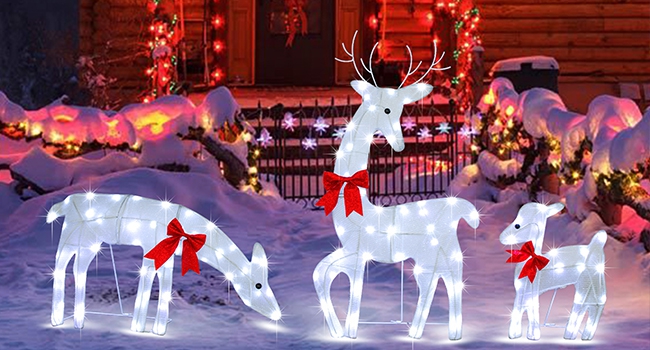 Amazon.com: weillsnow Reindeer Christmas Decoration Lights