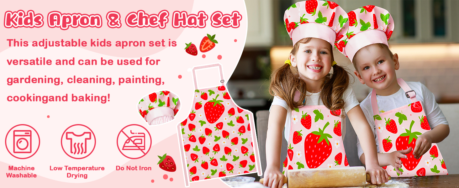 Strawberry Apron Hat