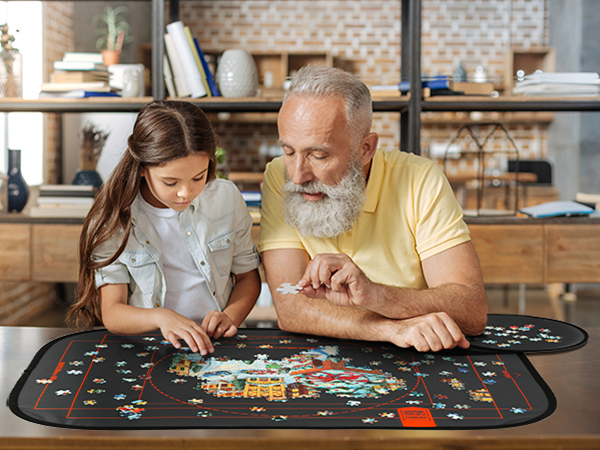 HXMARS Foldable Jigsaw Puzzle Board