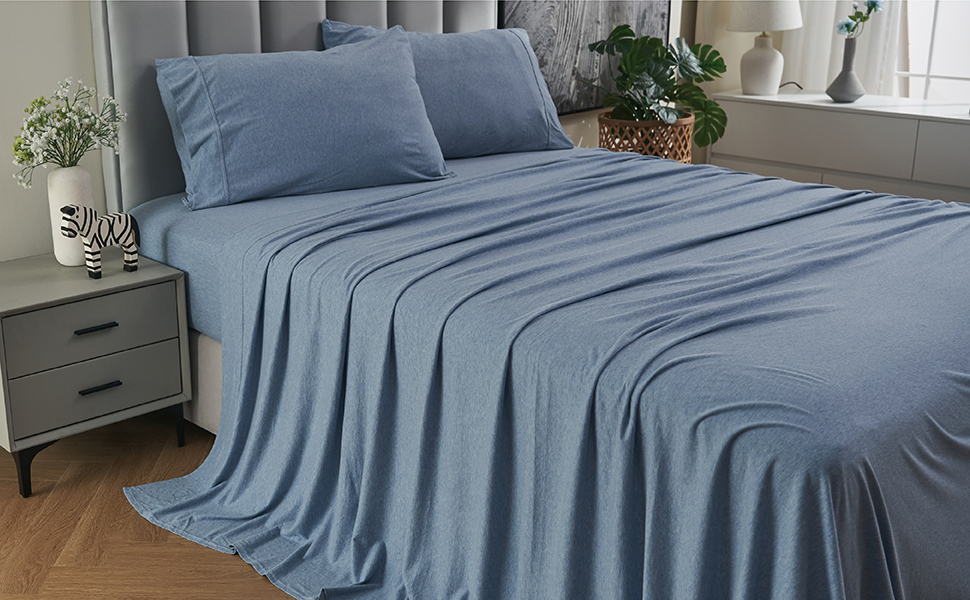 jersey sheet set queen breathable ultra soft cotton jersey queen sheets