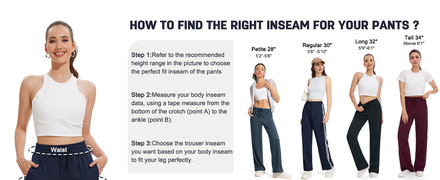 Womens Tall Sweatpants Yoga Lounge Casual Pants Open Bottom Sweat Pants for Women with Pockets