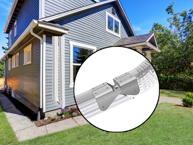 4PCS Gutter Extension Hinge, Stainless Steel Downspout Extension Flip