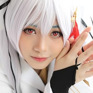 Farbige rote Sasuke schwarz naruto uchiha cosplay Kontaktlinsen MeralenS 12 Jahreslinsen Halloween