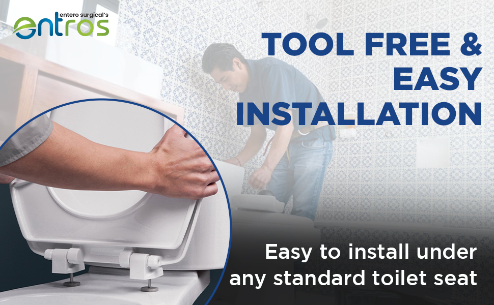 entros 6Inches With Lid Toilet Commode Seat Raiser Elevator Extension