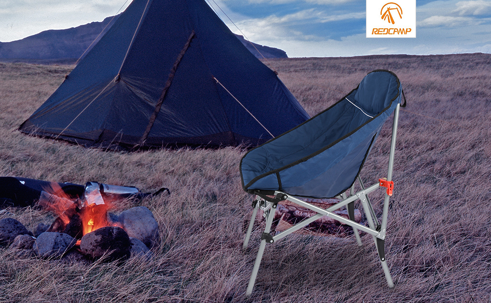 REDCAMP Portable Compact Camping Chair, Heavy Duty Folding