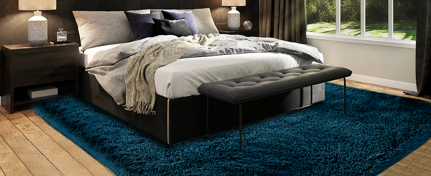 Navy Blue Plush Large Soft Shag Area Rug for Living Room and Bedroom - Modern Decor (10x14)  
Navy Blue Plush Soft Shag B6c6ca75 Dc6f 4c87 9dee 3b28766dca87. CR0,0,1464,600 PT0 SX1464 V1