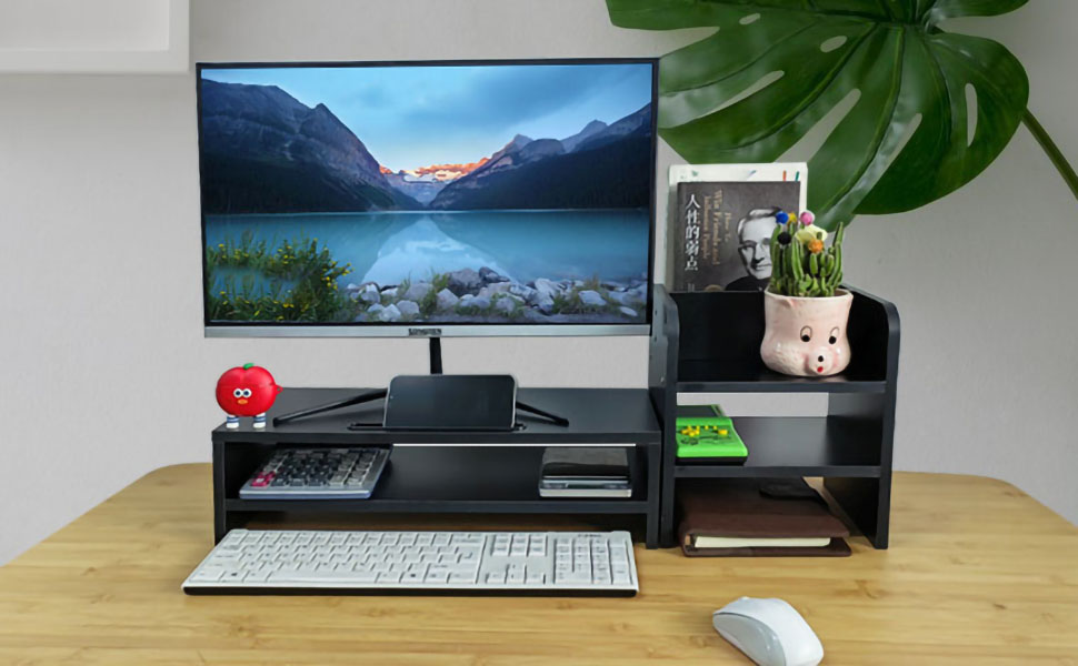 KUAIYU Monitor Stand 2 Tier Computer Monitor Riser Double