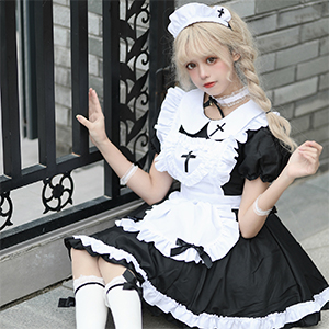 Amazon.co.jp: [RPFLQ] メイド服 コスプレ 4色展開 ハロウィン