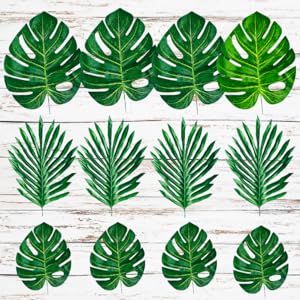 artificial decorative leaves safari jungle baby shower decorations for boy birthday sage green