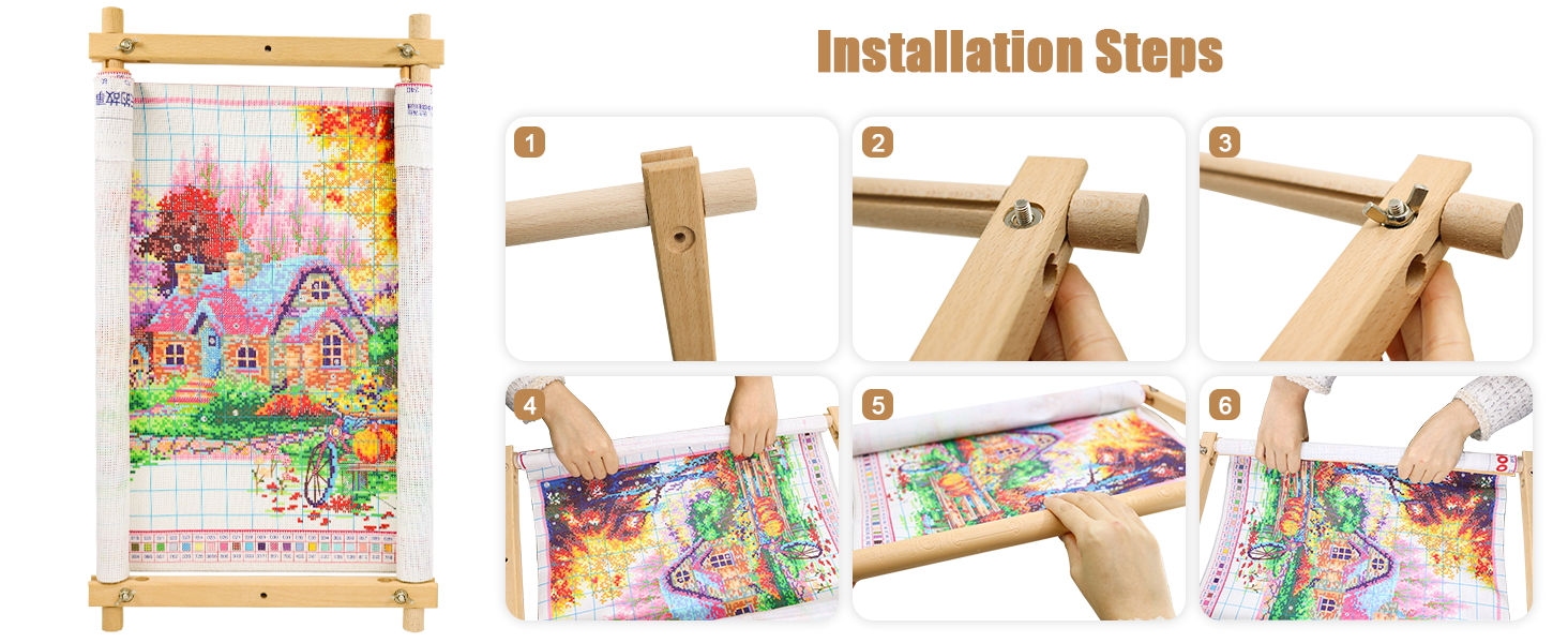 Cross Stitch Scroll Frames, Tapestry Frame Holder for