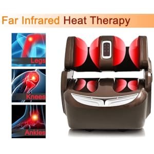 Apollon 868/416 For legs, legs, thigh and knee massage, 360 ° full rap airbags, 3 levels of separate massage combinations with corded electric (brown) with 3 levels of 3 levels of 3 levels for pain relief heating therapy. 868/416