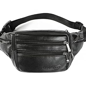 Leather Waist Bag Multiple Pockets