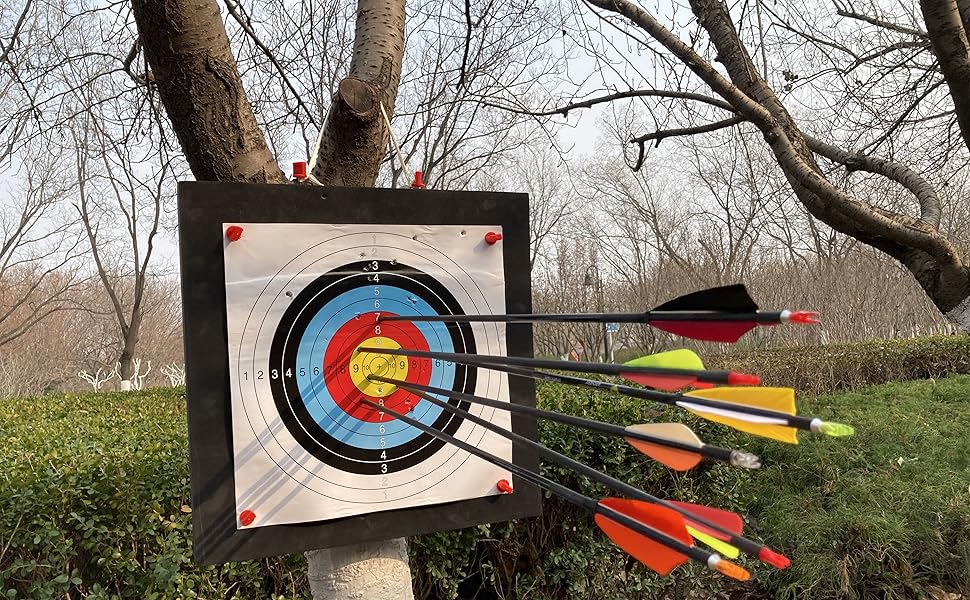 Gemilla 30 Pack Targets Paper with Target Pins Set, 40 cm