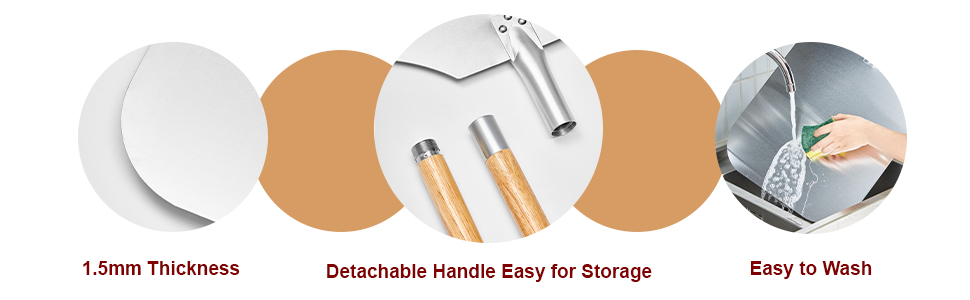 16 inch pizza peel with long handle