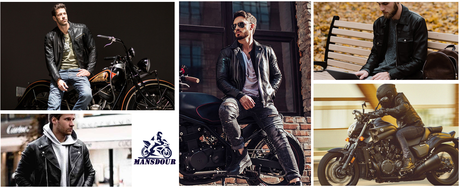 Uusollecy Herren Lederjacke, Abnehmbarer Kapuze Hooded Leather Jacket Mit Reißverschluss