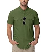 TACVASEN Mens Short Sleeve Sun Protection Shirt UPF 50+ Quick Dry Fishing Cooling UV Shirts Outdo...