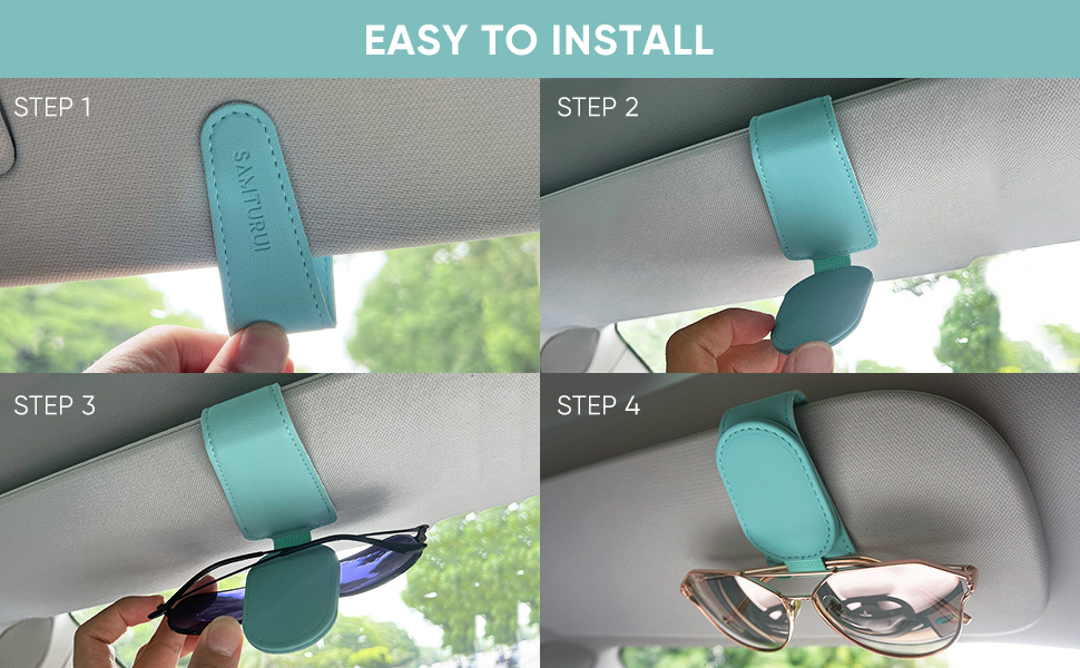 SAMTURUI Sunglass Holder for Car Sun Visor,