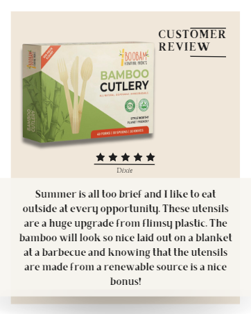 Customer review of the mixed bamboo cutlery