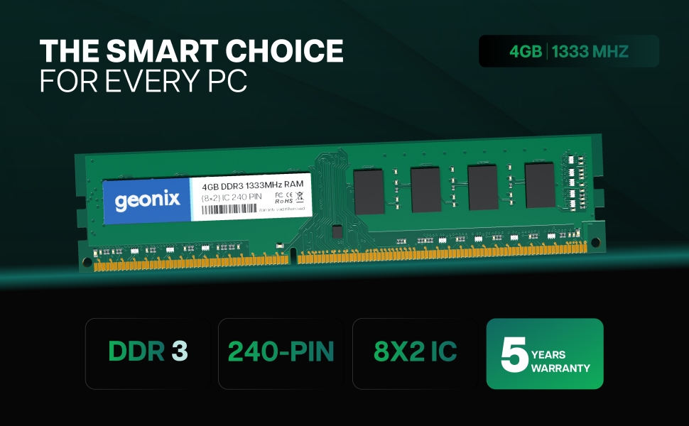 Geonix Ram DDR3 $ GB 1333MHZ