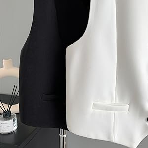 Amazon | [YUNHEN] 事務服 ベスト レディース 白ベスト