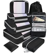 BAGAIL 6 Set/8 Set/10 Set Packing Cubes Various Sizes Packing Organizer for Travel Accessories Lu...
