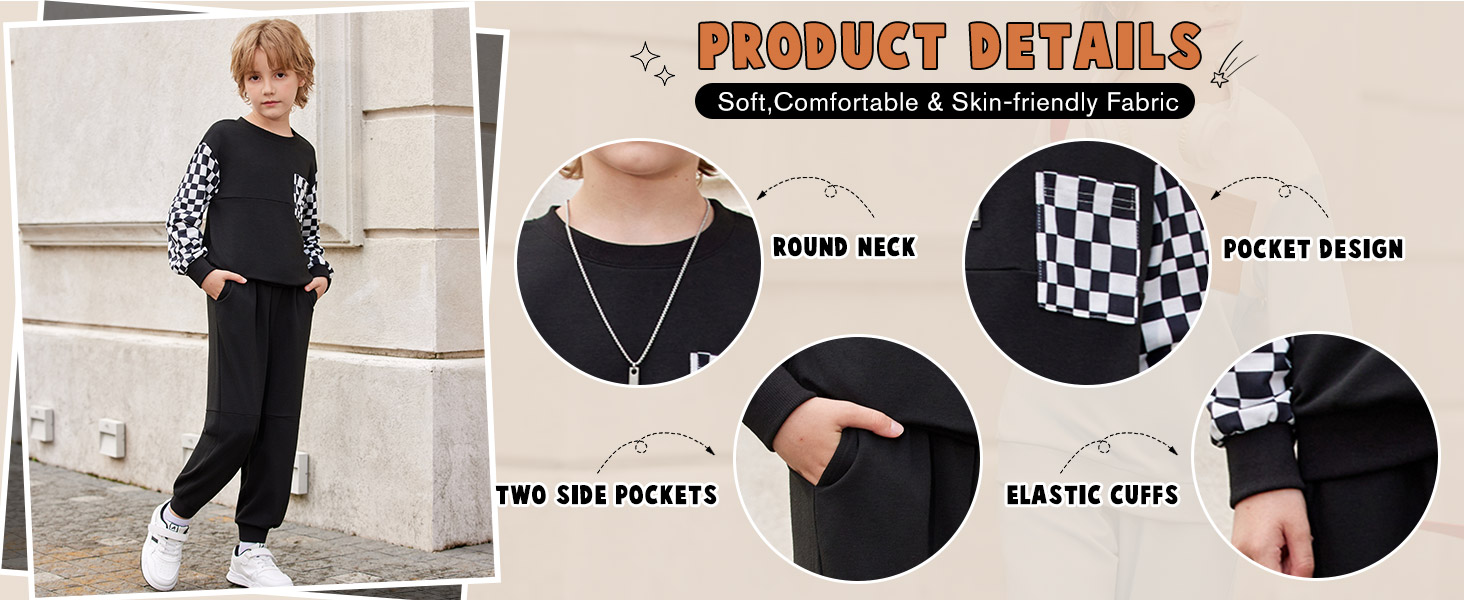 Toddler Sweatsuit Crewneck Sweatshirt and Sweatpants Fall Fashion Toddler Boy Outfits