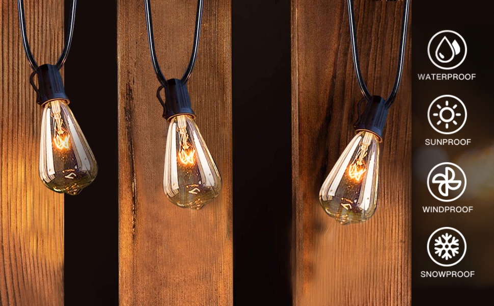 Edison Replacement Light Bulbs,10 Pack 7Watt E12 Screw Base ST38