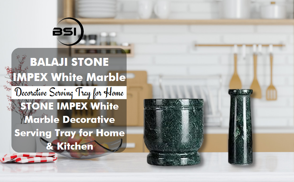 BALAJI STONE IMPEX Marble Mortar & Pestle Sets Ayurvedic Medicine