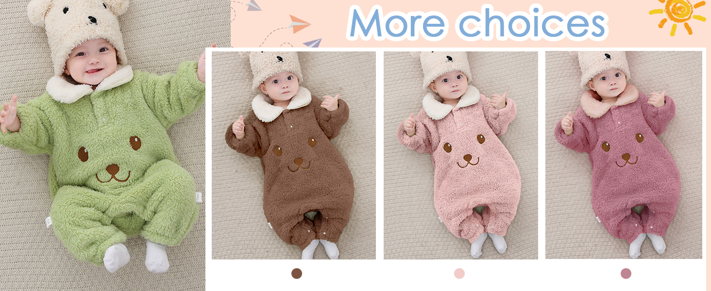 Toddler Baby Fleece Romper Jumpsuit