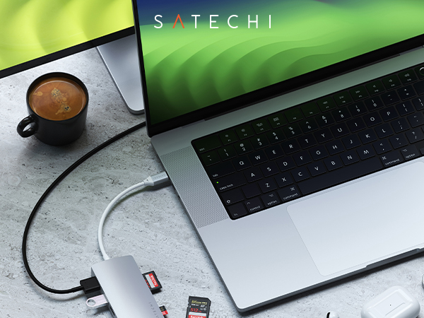 Amazon.com: Satechi 8 in 1 USB C Hub Multiport Adapter V2