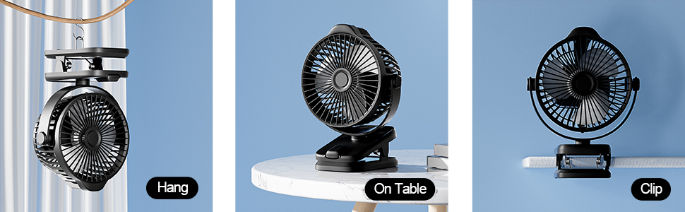 Rechargeable Clip on Fan