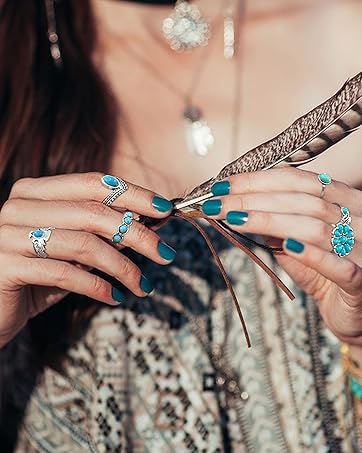 Turquoise Joint Knuckle Rings