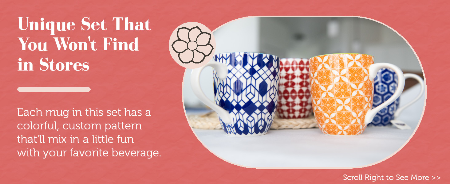 barro mexicanos el housewarming country teal colored winter fiesta mags decorative mugset floral