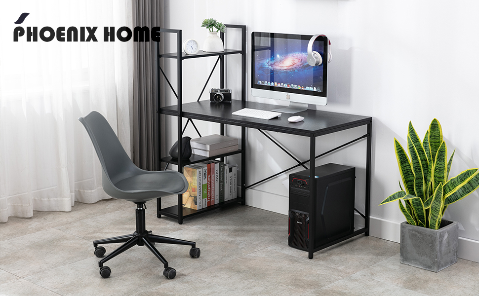 Phoenix Home 48" Office Desks, Black Office Products