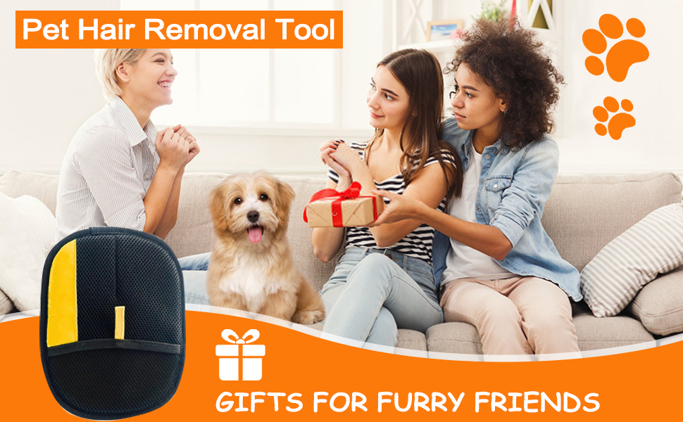 Guante para quitar el pelo de mascotas