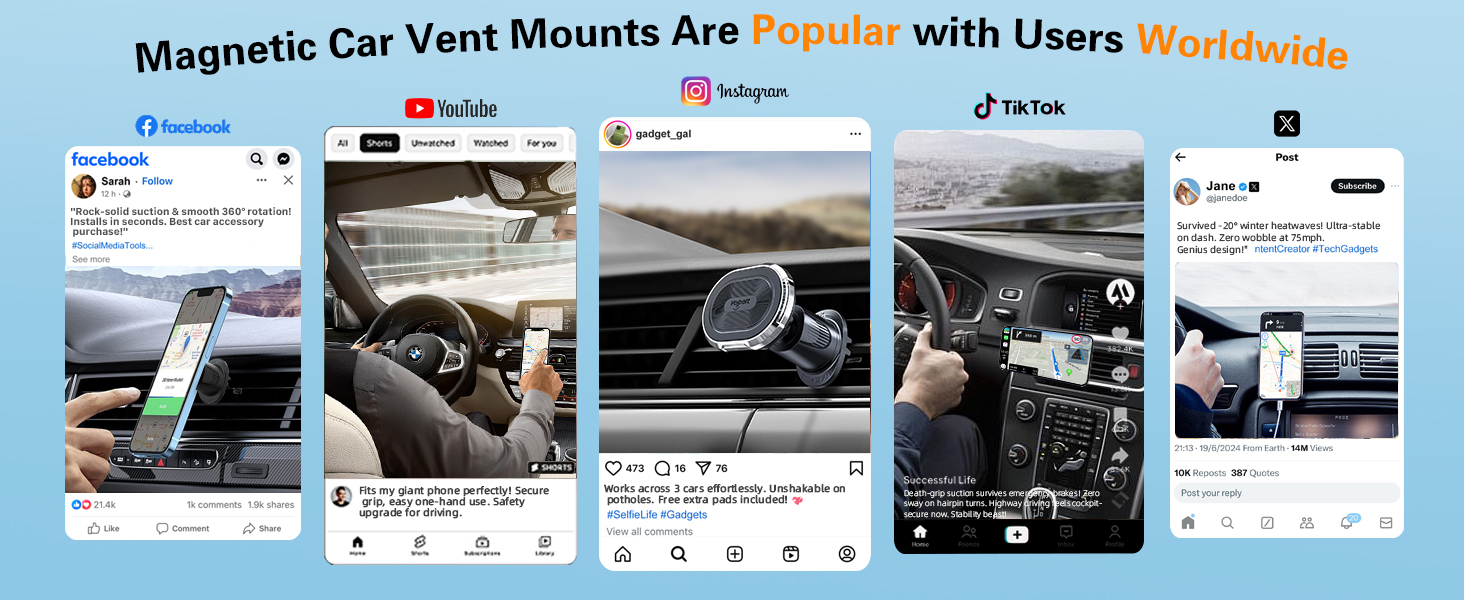 car vent magnetic phone mount